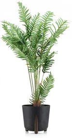 PLASTOVÝ KVETINÁČ MOSS 34X32 CM IMITÁCIA BETÓNU ČIERNA
