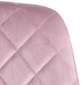 Jedálenská stolička SHELTON zamatová ružová 860497