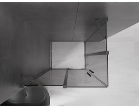 Mexen Velar Duo, sprchový kút s posuvnými dverami 100 x 90 cm, 8mm šedé sklo, grafit brúsený, 871-100-090-42-66