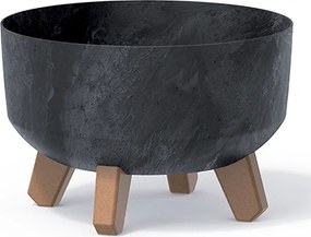 Plastový kvetináč na nožičkách DGRL240LE 23,5 cm - antracit