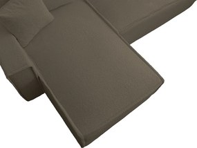 Rozkladacia obojstranná sedacia súprava do L SMART BOUCLE 232x143 cm, sivohnedá