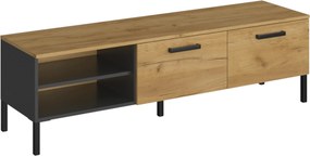 RTV stolík 2K/155, dub craft zlatý/antracit, SANTANA