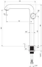 Deante Silia Hexa, vysoká umývadlová batéria h-305, zlatá matná, DEA-BHS_R24K