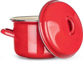Smaltovaný hrniec s pokrievkou Red MILTON 2 l