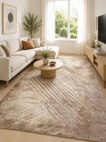 Koberec HOME W6124 CREAM / BROWN