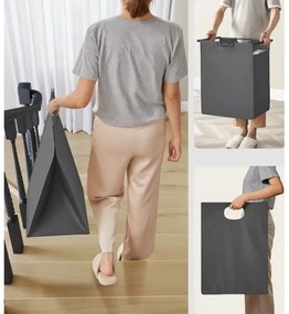 Kôš na bielizeň REX čierna/sivá