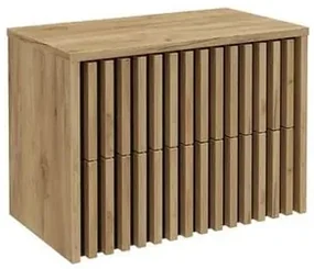 Kúpeľňová skrinka s krycou doskou SAT Delano 80x56x45 cm dub mat DELANO80ZDCDE