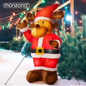 Monzana Nafukovací Sob osvetlený, 135cm, červená