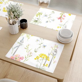 Goldea prestieranie na stôl 100% bavlnené plátno - kvitnúca lúka - sada 2ks 30 x 40 cm