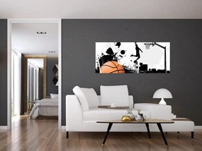 Obraz - Hráč basketbalu (120x50 cm)