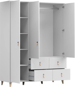 Šatníková skriňa FALCO 150 - biela