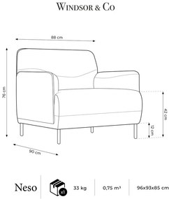 Béžové kreslo Windsor &amp; Co Sofas Neso
