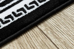 Koberec / Behúň GLOSS 2813 87 ramka, grécky - čierny / sivý