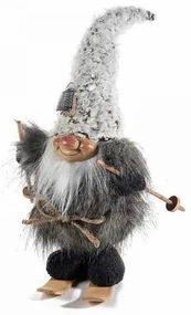 Pán škriatok na lyžiach 37 cm