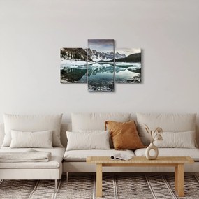 Obraz - jazero v zime (90x60 cm)
