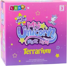 LEAN Toys Kreatívna súprava Terárium Jednorožci Nočné svetlo Ovládanie hlasom DIY