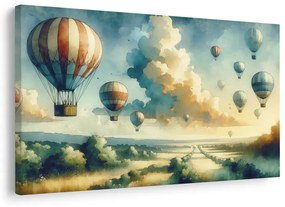 Obraz let balónov nad krajinou