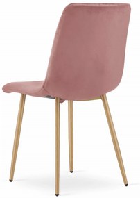 Dekorstudio Zamatová jedálenská stolička TURIN - ružová