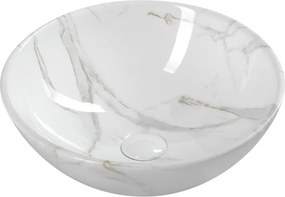 Biele keramické okrúhle umývadlo ø 42 cm Dalma – Sapho