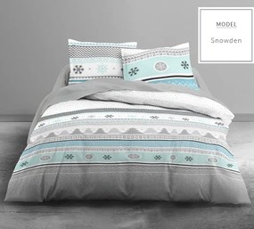 Sivé bavlnené posteľné obliečky v severskom štýle