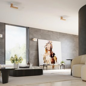 Stropné svietidlo Lappo, 1x mliečne sklenené tienidlo, drevo