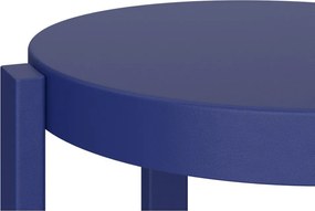 Modrá oceľová barová stolička (výška sedadla 65 cm) Doon – noo.ma