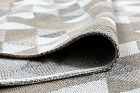 Koberec EKO SIZAL BOHO Casa Trojuholníky 2816 krém / taupe