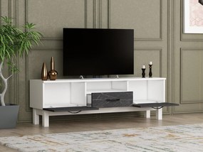 TV stolík/skrinka Kedime (biela + čierna) . Vlastná spoľahlivá doprava až k Vám domov. 1095380