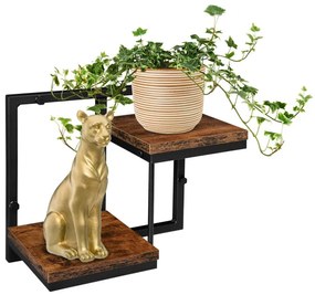 Nástenný stojan na kvety REMUS RUSTIC čierny