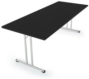 Skladací stôl 200 x 80 cm, čierna