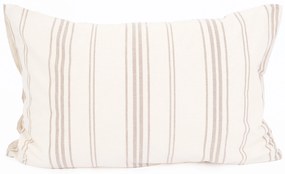 Bavlnená obliečka na vankúš Natural 40 × 60 cm- Prúžky béžové
