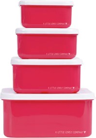 Sada 4 škatuliek na obed a desiatu čerešne