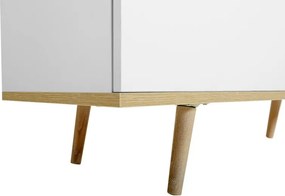 Skrinka so zásuvkou Göteborg, biela / dub sonoma