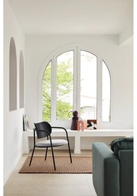 Čierno-sivé kreslo v dekore jaseňa Eclipse - Teulat