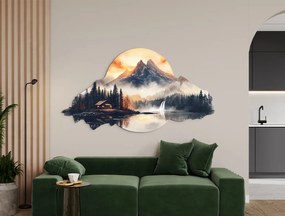 drevko |  Obraz Domov pod horami  44 x 80 cm