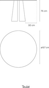Okrúhly jedálenský stôl v dekore jaseňa ø 157 cm Cep – Teulat