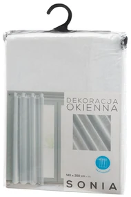 ZÁCLONA NA KRÚŽKOCH SONIA 140X250 CM BIELA