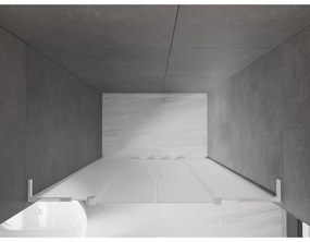 Mexen Velar L Duo, posuvné sprchové dvere do otvoru 150 cm, 8mm sklo námraza, chrómová, 871-150-003-32-01