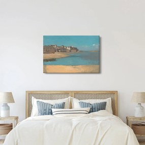 Obraz - Odilon Redon, Village by the Sea in Brittany, reprodukcia (90x60 cm)