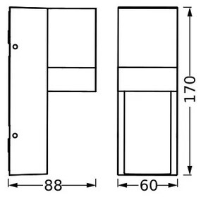 Ledvance - Vonkajšie nástenné svietidlo ISIDOR 1xGU10/35W/230V IP65