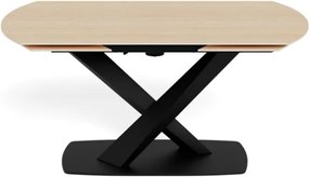 Rozkladací jedálenský stôl Morella 160/240 cm béžový/čierny