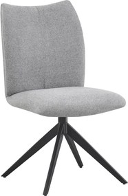 Otočná jedálenská stolička Kassandra, holubia šedá tkanina