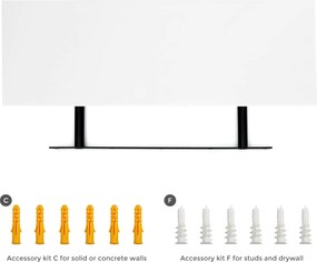 Plávajúca nástenná polica 60 cm, biela