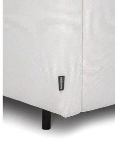 Biela menčestrová rozkladacia/s úložným priestorom pohovka 215 cm Bjork – Bonami Selection