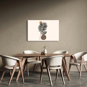 Obraz - Abstrakcia s palmovým listom (90x60 cm)