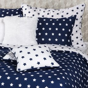 4Home bavlnené obliečky Stars Navy blue, 160 x 200 cm, 70 x 80 cm