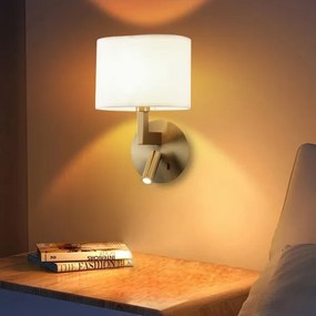 Brilagi - LED Nástenná lampa DAYA 1xE14/40W/230V + LED/3W biela/matný chróm