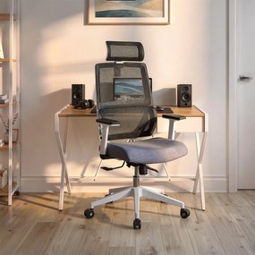 Ergonomické kancelárske kreslo NEVADA otočné sivé moderné