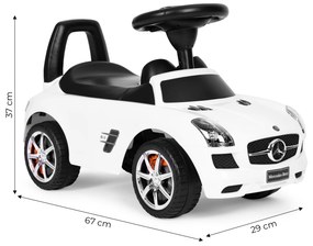 MULTISTORE Pojazdné autíčko Mercedes SLS AMG biele pre deti