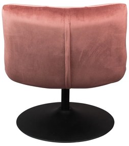 Ružové zamatové kreslo Bar – Dutchbone
